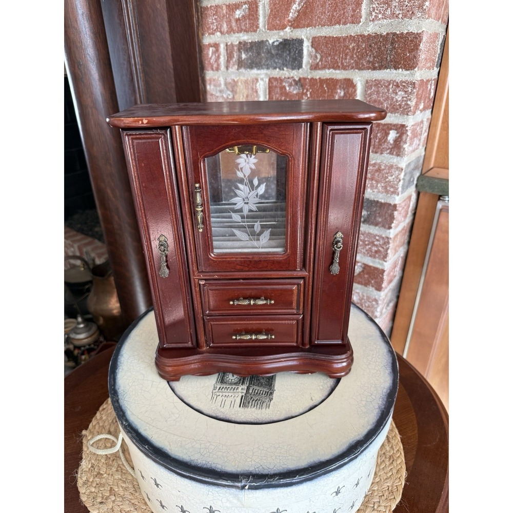 Classic Treasures Classic Treasures Walnut Finish Jewelry Chest